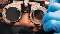 Person getting their eyes checked out.